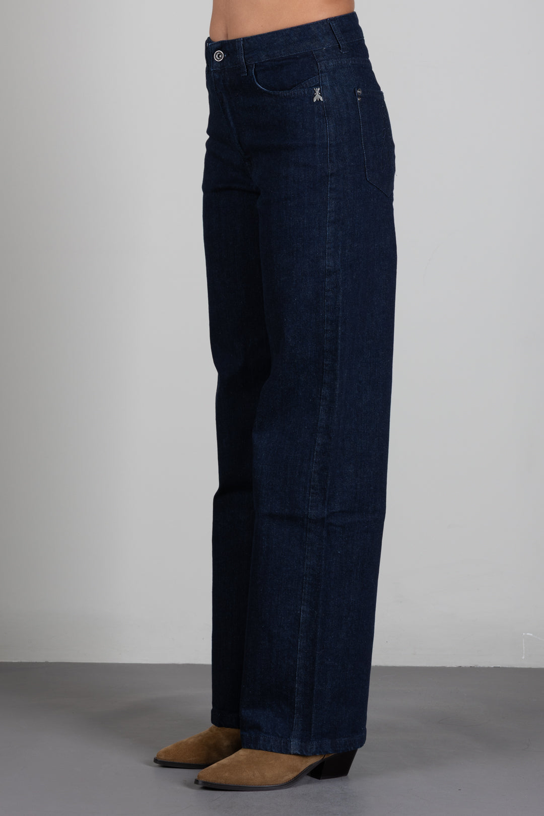 Patrizia Pepe Jeans Straight Fit In Denim Stretch 8P0543 D113 BLUE RINSE WASH