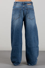 Manila Grace Jeans Straight Leg a Vita Alta J303CU DARK BLUE :AI26