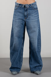 Manila Grace Jeans Straight Leg a Vita Alta J303CU DARK BLUE :AI26