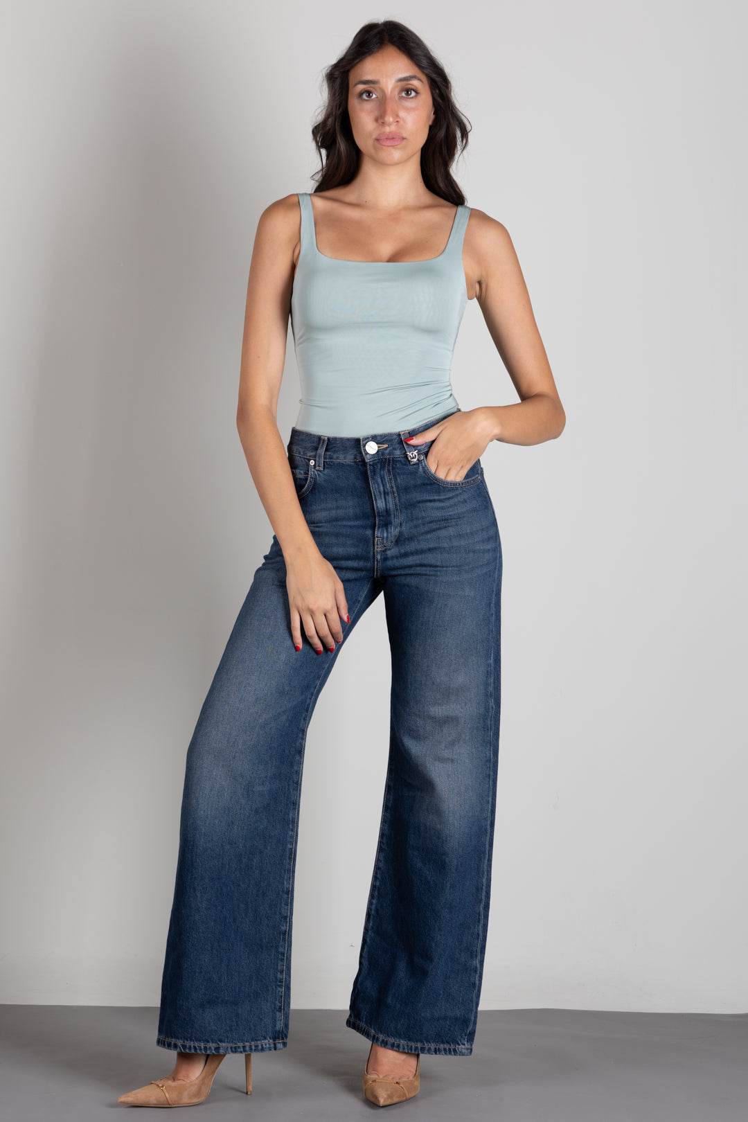 Pinko Jeans Wanda Blu Scuro Regular Fit 101733 A2RQ PJZ
