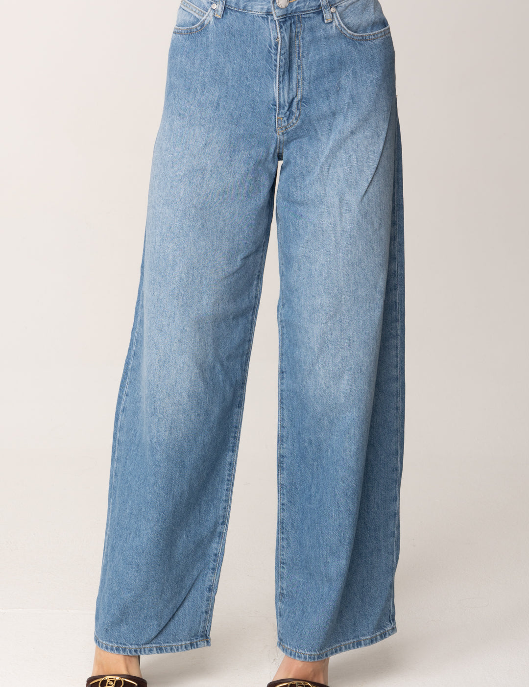 Pinko Jeans Wide Leg 104601 A2DR LAVAGGIO MEDIO CHIARO