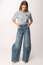 Patrizia Pepe Jeans Wide Leg a Vita Alta 8P0773 D1WZB WARM BLUE WASH
