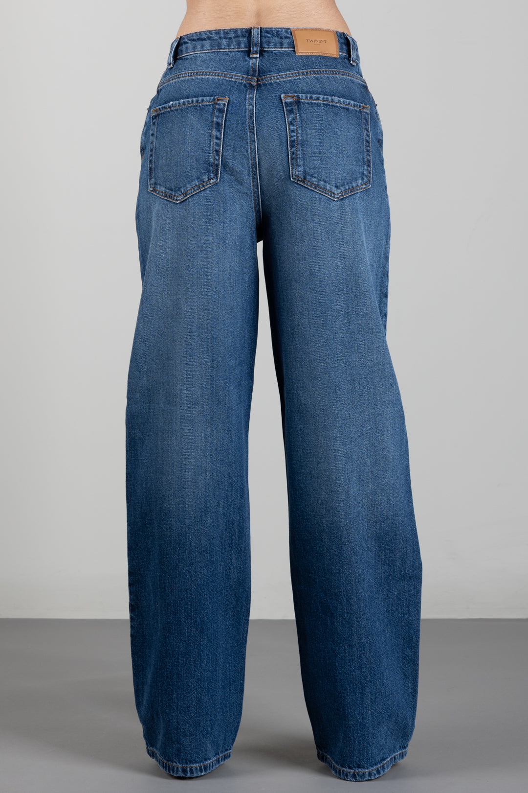 Twin-set Jeans Wide Leg Cinque Tasche 262TP2590 DENIM MEDIO