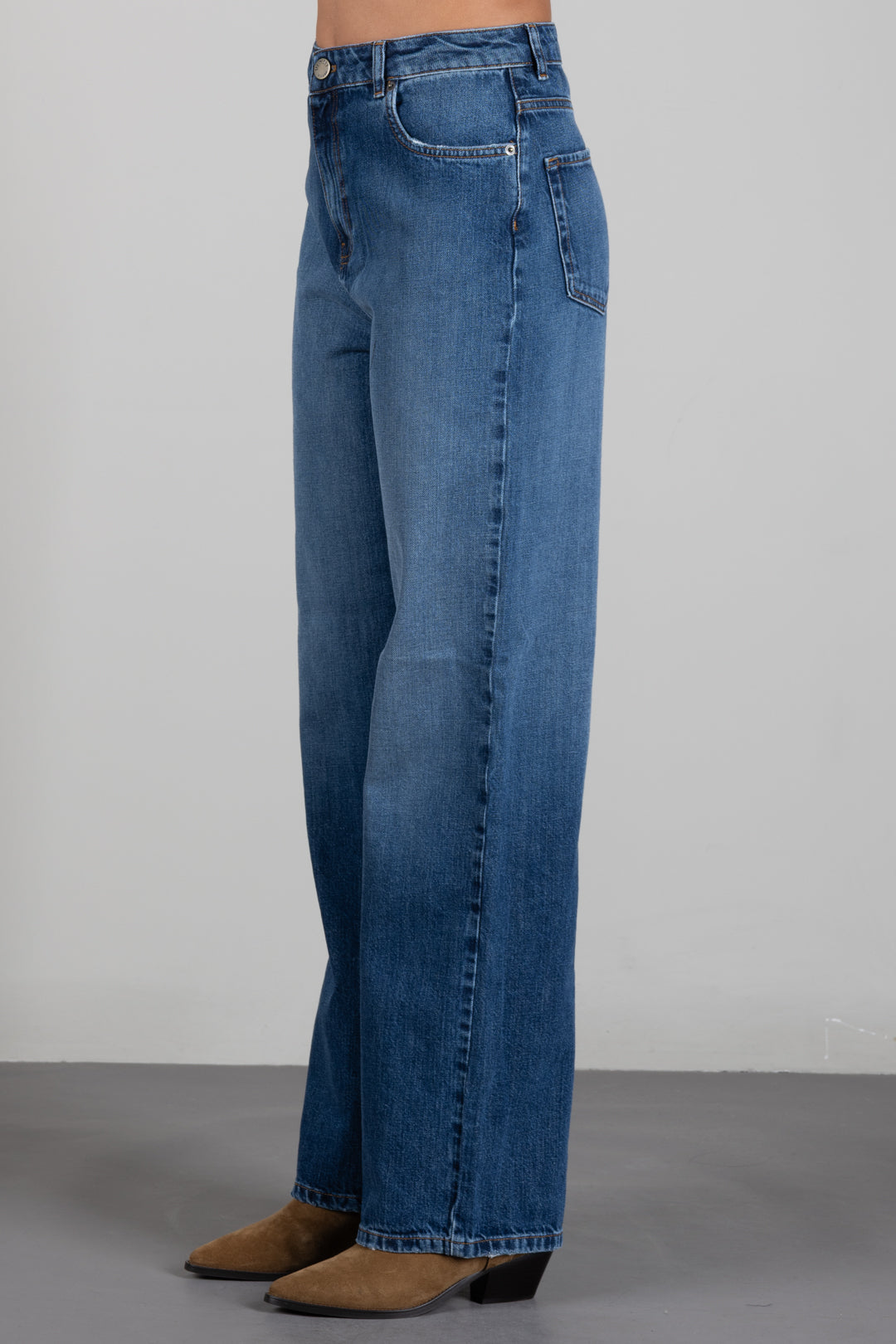 Twin-set Jeans Wide Leg Cinque Tasche 262TP2590 DENIM MEDIO