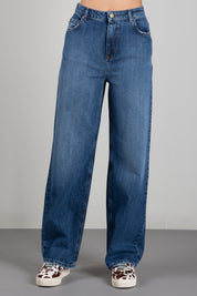 Twin-set Jeans Wide Leg Cinque Tasche 262TP2590 DENIM MEDIO