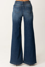 Twin-set Jeans Wide Leg In Cotone Stretch 242TP2571 DENIM MEDIO