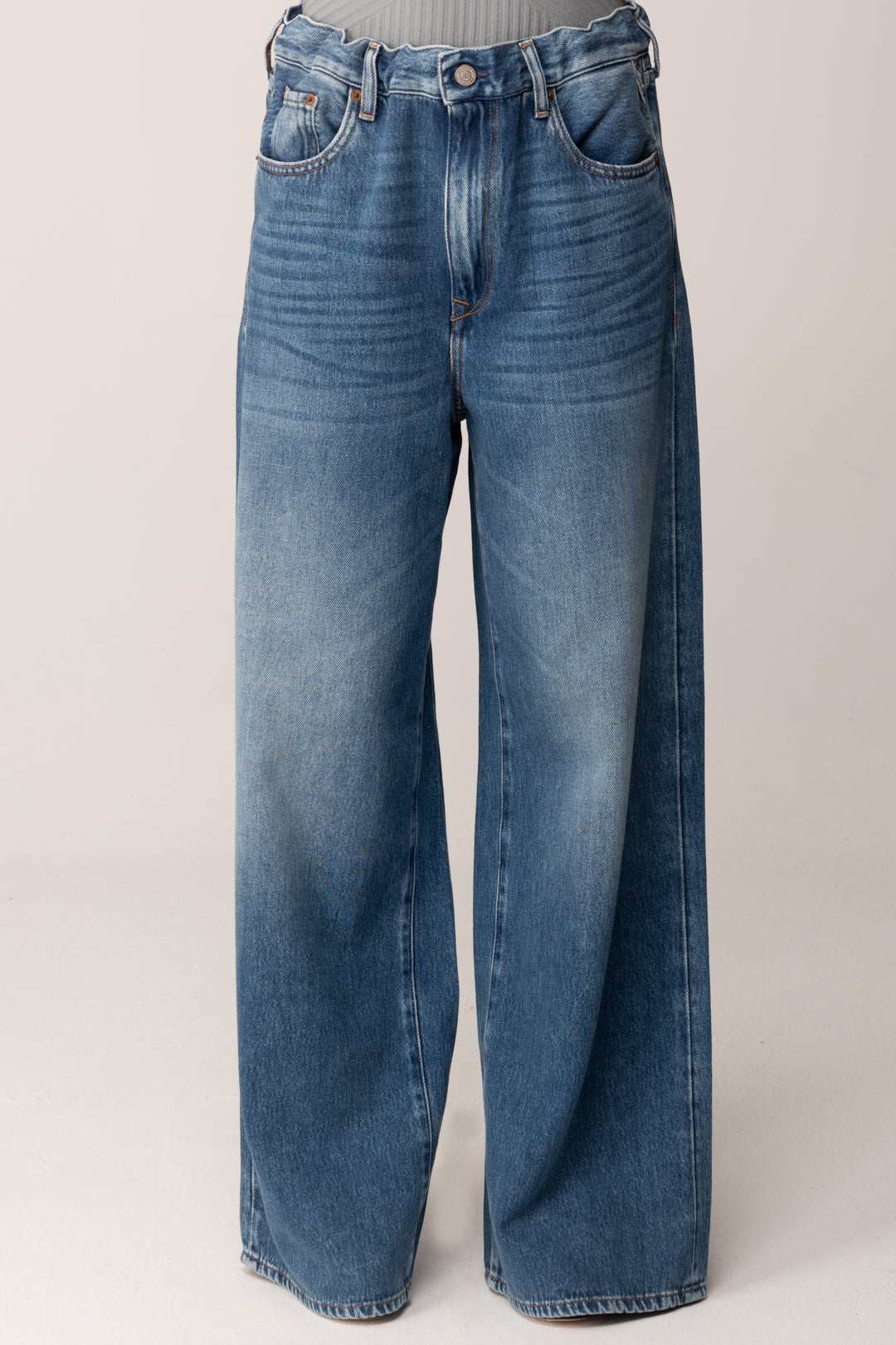 Replay Jeans Wide Leg Lanarey WA543R.000.940 947 MEDIUM BLUE