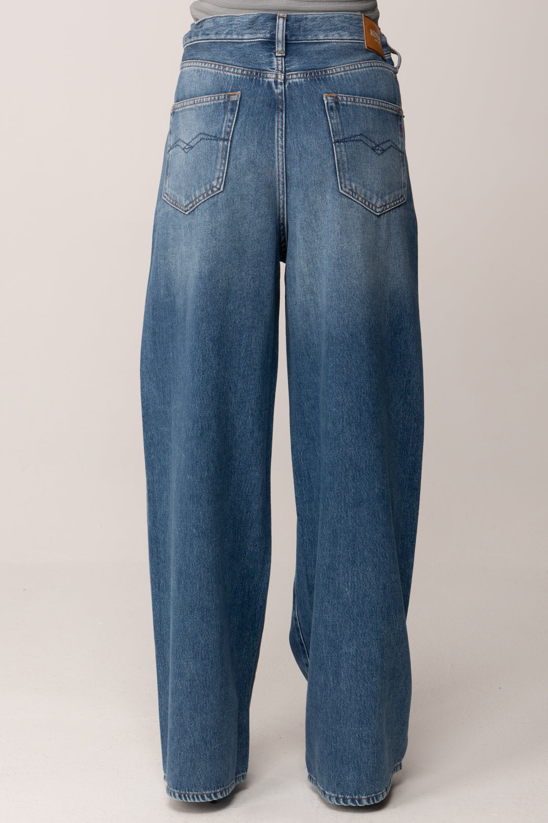 Replay Jeans Wide Leg Lanarey WA543R.000.940 947 MEDIUM BLUE