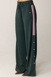 Pinko Joggers In Maglia con Bande Laterali VERDE CRISALIDE