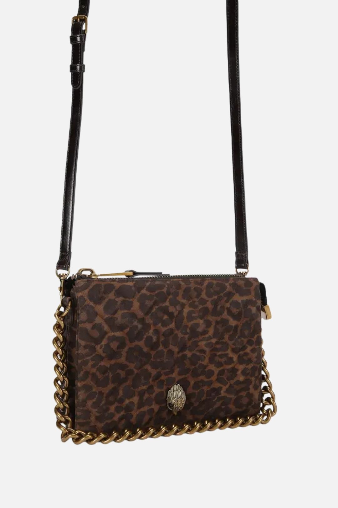 Kurt Geiger Kensington 3 Pouch In Camoscio Animalier 3571935289 DK.BRN COM