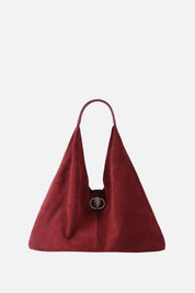 Kurt Geiger Large Chelsea Slouch Hobo Bag In Suede 5049754209 WINE