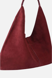 Kurt Geiger Large Chelsea Slouch Hobo Bag In Suede 5049754209 WINE
