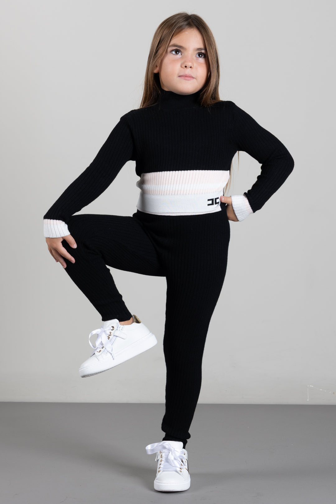 Elisabetta Franchi Bambina Leggings In Maglia a Coste EFPA329CFL040.D581