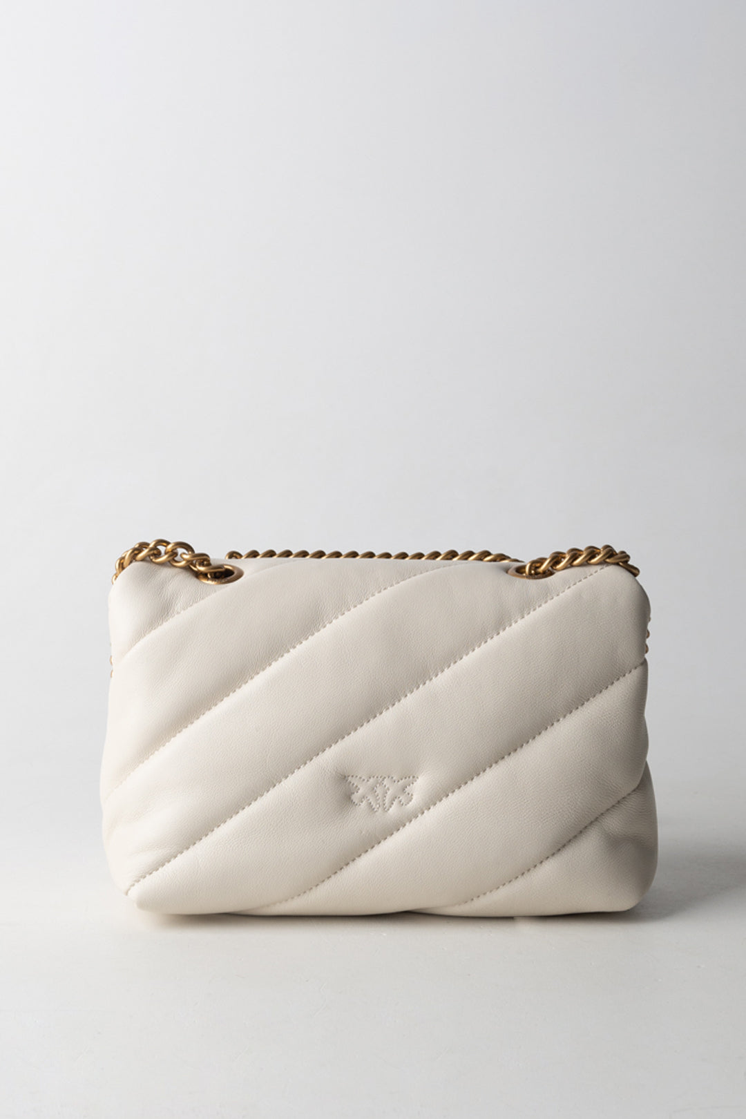 Pinko Love Bag Borse 100039 A0F2 BIANCO SETA-ANTIQUE GOLD