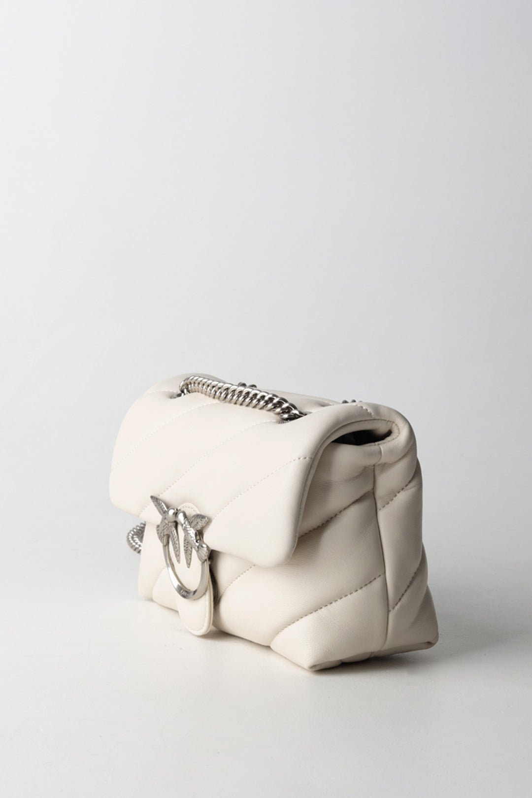 Pinko Love Bag Borse 100039 A0F2 BIANCO SETA-ANTIQUE GOLD