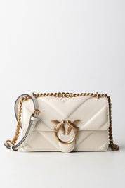 Pinko Love Bag Borse Dez BIANCO SETA-ANTIQUE GOLD