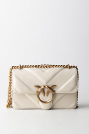 Pinko Love Bag Borse Dez BIANCO SETA-ANTIQUE GOLD