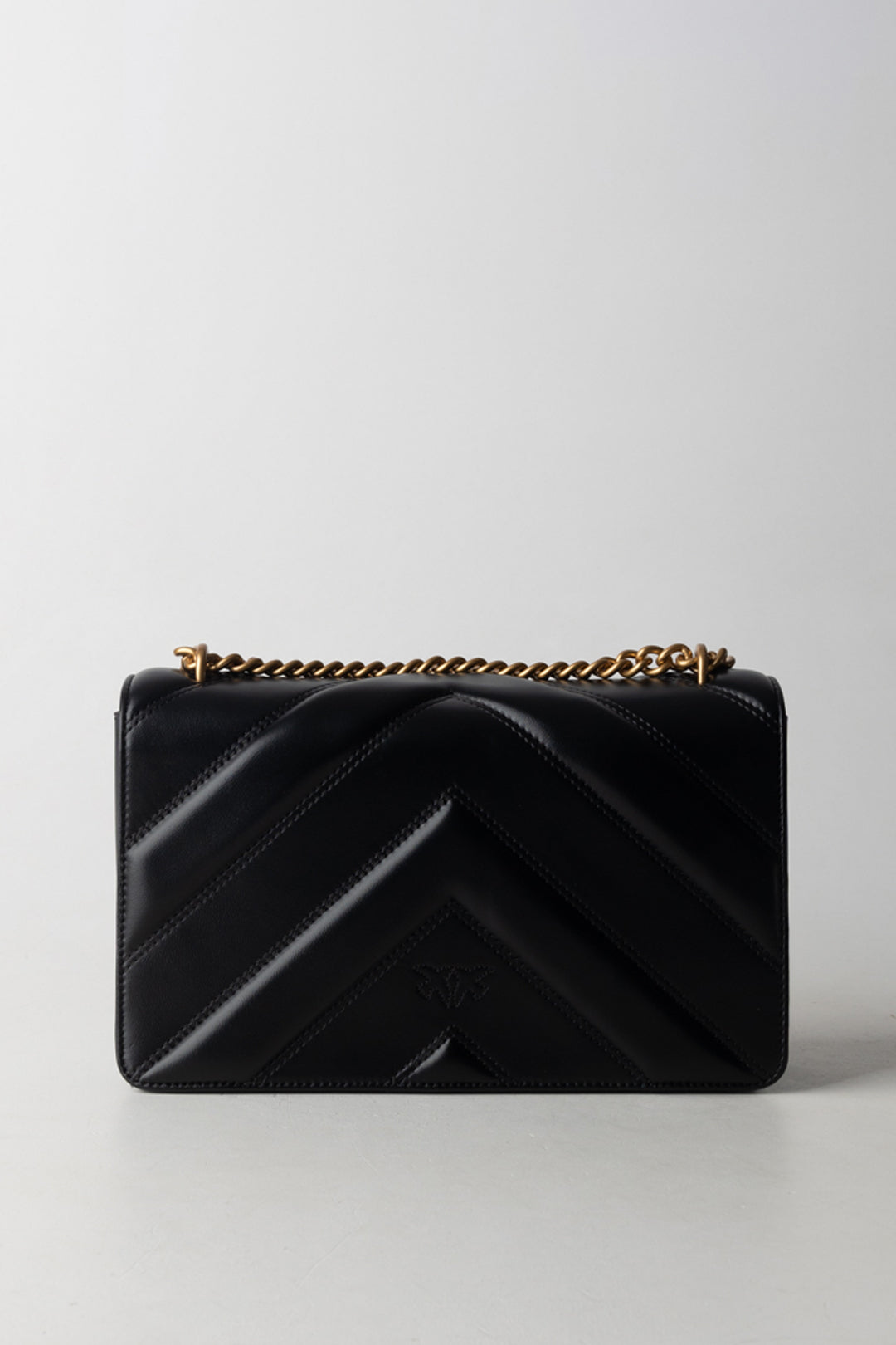 Pinko Love Bag Icon Chevron NERO-ANTIQUE GOLD