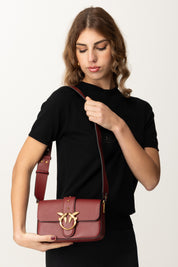 Pinko Love One Mini Bag 104340 A0QO BORDEAUX MERLOT-ANTIQUE GOLD