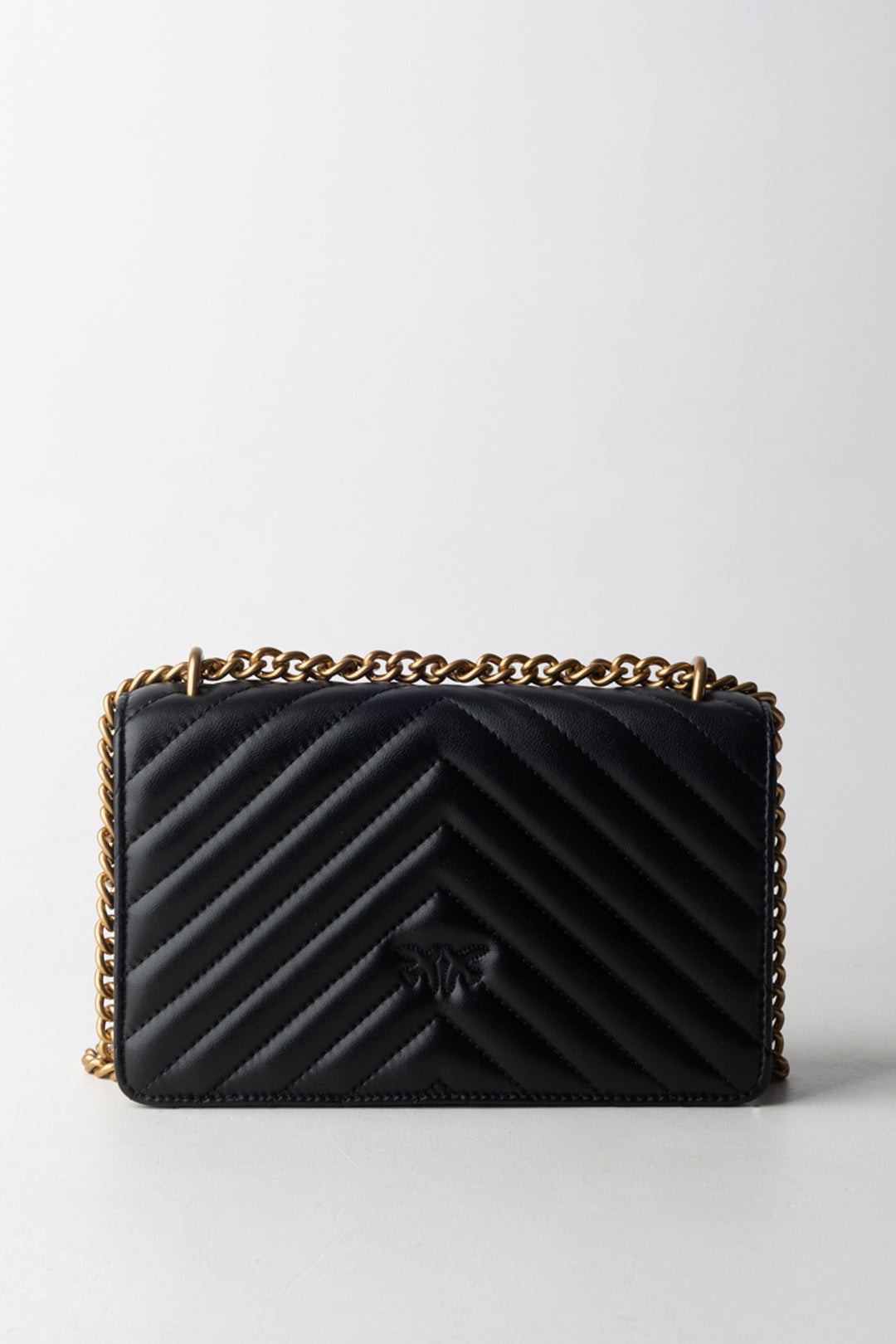 Pinko Love One Mini Bag Trapuntata 100074 A0GK NERO-ANTIQUE GOLD