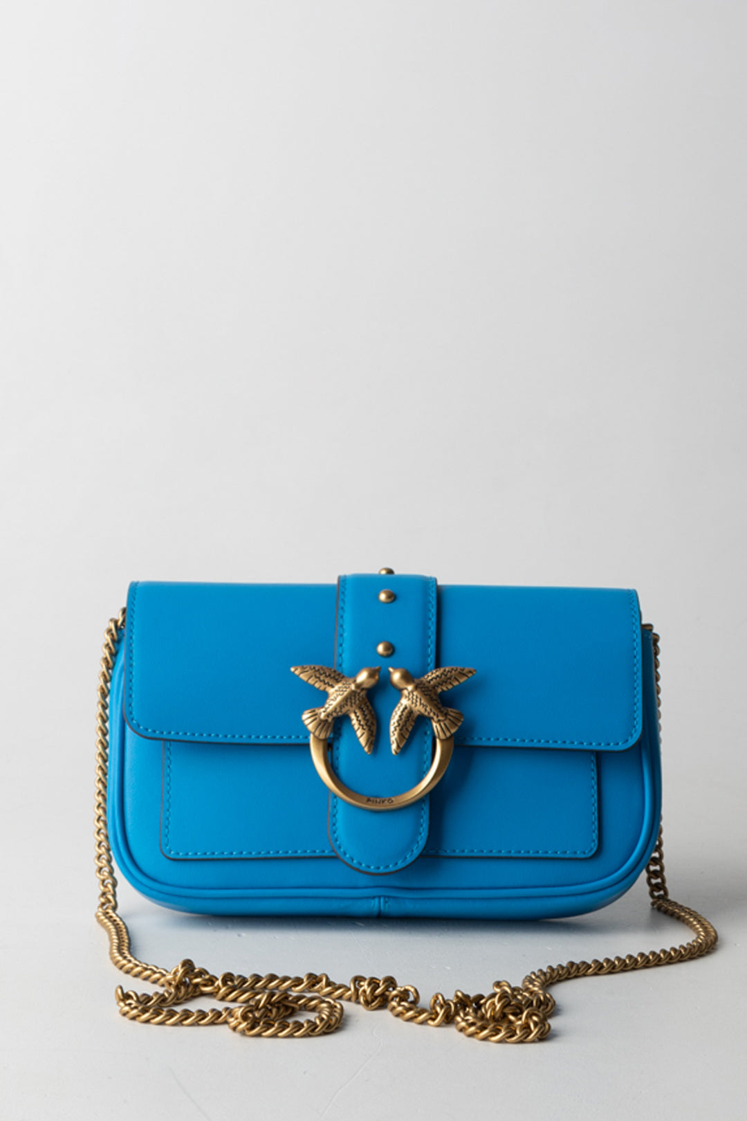 Pinko Love One Pocket Bag AZZURRO DRESDA-ANTIQUE GOLD