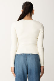 Twin-set Maglia a Coste con Coppe Sagomate 242TP3132 NEVE