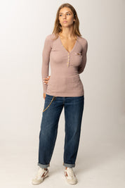 Elisabetta Franchi Maglia a Costine con Taschino MK12B56E2 SUNRISE