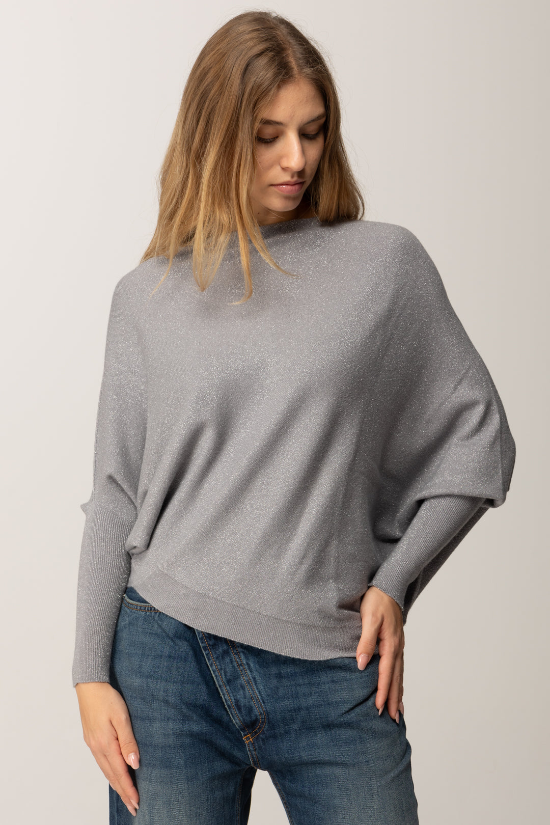 Manila Grace Maglia Asimmetrica M461VX STONE