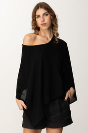 Manila Grace Maglia Asimmetrica Monospalla M452CU NERO