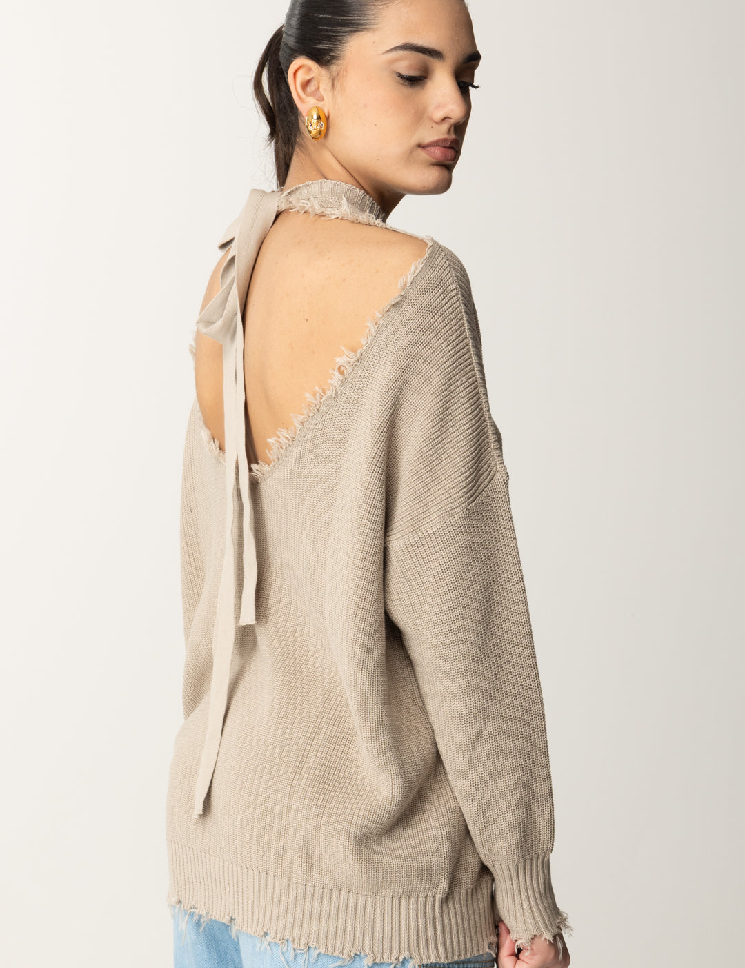 Aniye By Maglia Backless Janine con Fiocco Sul Retro 185001 ROPE