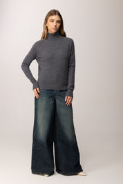 Meme Road Maglia Basica a Collo Alto MRK628 OMBRA