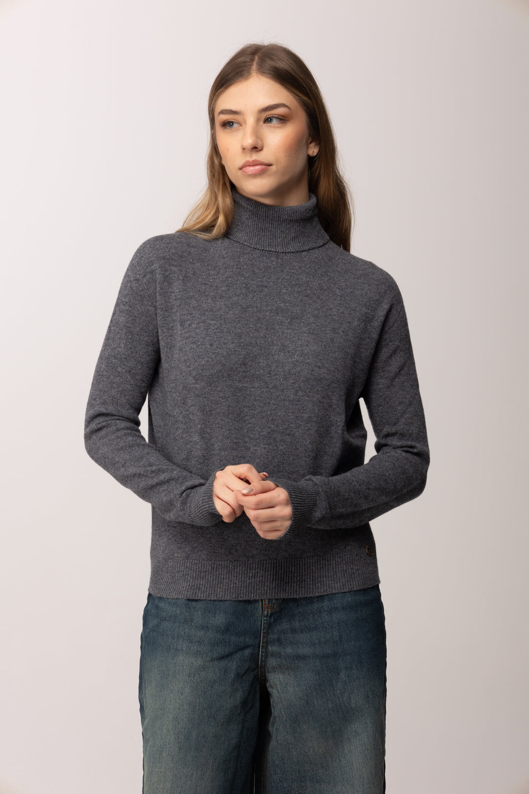 Meme Road Maglia Basica a Collo Alto MRK628 OMBRA