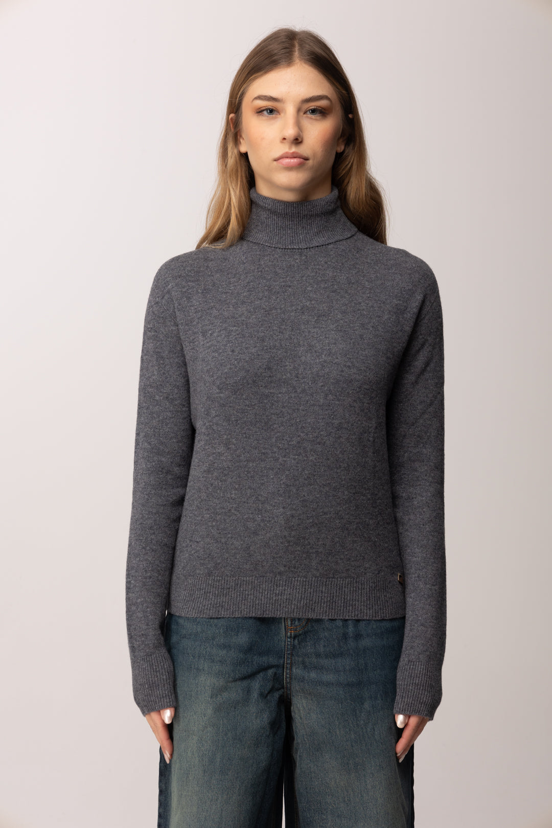 Meme Road Maglia Basica a Collo Alto MRK628 OMBRA