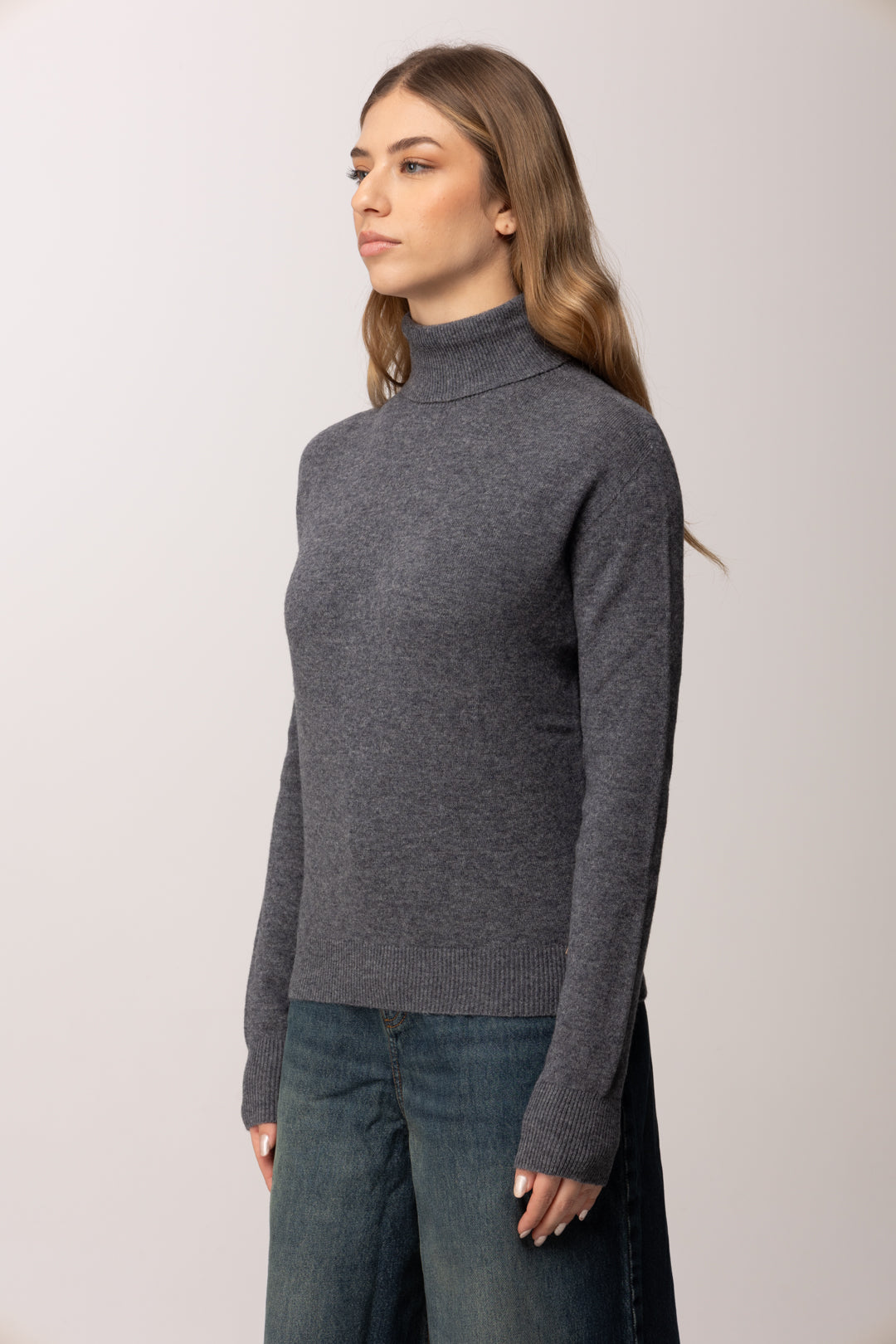 Meme Road Maglia Basica a Collo Alto MRK628 OMBRA