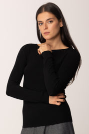 Khloe Femme Maglia Basica Girocollo BLACK