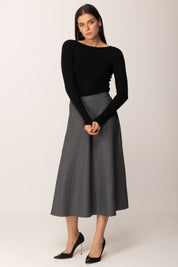 Khloe Femme Maglia Basica Girocollo BLACK