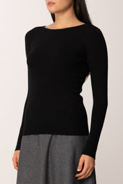 Khloe Femme Maglia Basica Girocollo BLACK