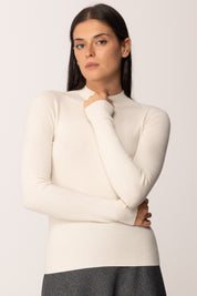 Khloe Femme Maglia Basica Mezzo Collo BURRO