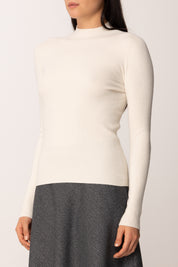 Khloe Femme Maglia Basica Mezzo Collo BURRO