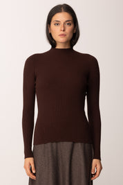 Khloe Femme Maglia Basica Mezzo Collo MORO