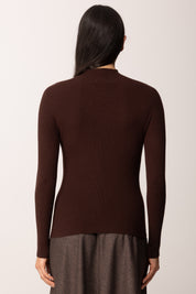 Khloe Femme Maglia Basica Mezzo Collo MORO