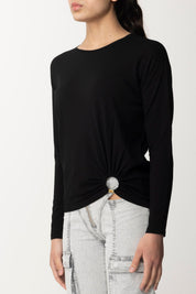 Elisabetta Franchi Maglia con Anello MK13T42E2 NERO