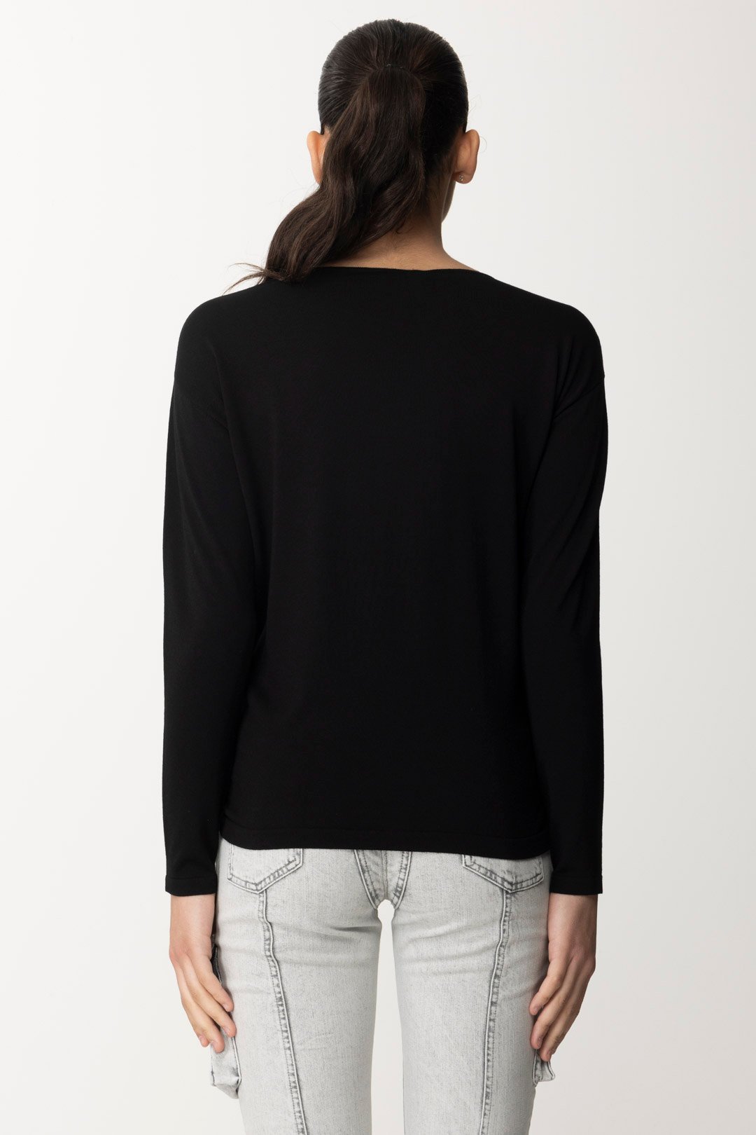 Elisabetta Franchi Maglia con Anello MK13T42E2 NERO