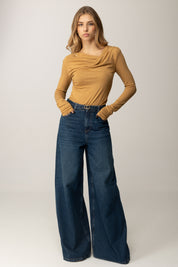 Patrizia Pepe Maglia con Colletto Drappeggiato 2M4479 J337 URBAN BEIGE