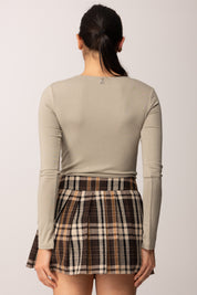 Patrizia Pepe Maglia con Colletto Drappeggiato 2M4479 J337 WINTER GREIGE