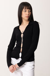 Pinko Maglia con Cut-out 104725 A2F0 NERO LIMOUSINE