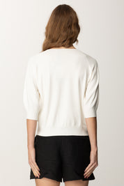 Twin-set Maglia con Cut-out con Placche Logo 251TP3490 NEVE