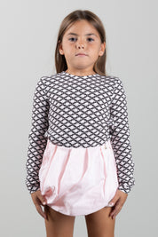 Elisabetta Franchi Bambina Maglia con Logo All-over EFCA3040VI044.D578