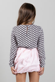 Elisabetta Franchi Bambina Maglia con Logo All-over EFCA3040VI044.D578