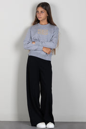Elisabetta Franchi Bambina Maglia con Logo Gioiello e Borchie Dorate EFMA207CFL151.5002